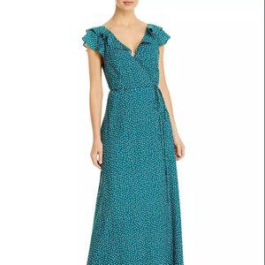 Aidan by Aidan Mattox Flutter V Long Wrap dress